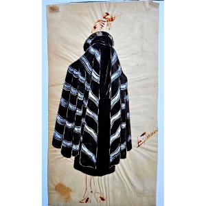 Coat Project, Ink And Gouache By Léo Tissandier