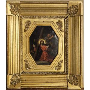 Stations Of The Cross, Oil On Copper, Northern School, 17th Century
