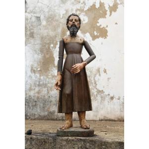 18th Century Baroque Santos Sculpture With Articulated Arms, Portuguese