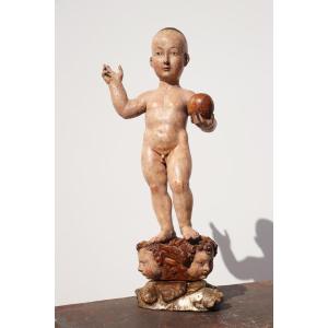 18th Century The Child Jesus Saviour Of The World (salvator Mundi ), Portuguese Baroque