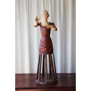 18th Century Portuguese Baroque Santos Cage Doll, Virgin, Mannequin