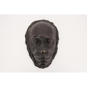 19th Century Unknown Bronze Life-size Death Mask, French