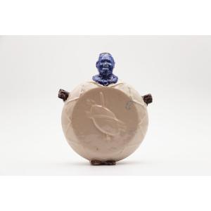 19th Century Bordallo Pinheiro Historical Canteen Gungunhana Zulu