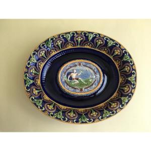 Original And Rare Minton Majolica Stand / Under-plate, Modelled By Hamlet Bourne