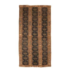 Large French 17th Century Wall Tapestry – Louis XIII Period, Crowned Royal Cipher “l”