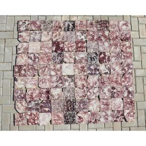 18th Century Baroque Aubergine Spongeware Set Of Ninety Tiles, Portuguese