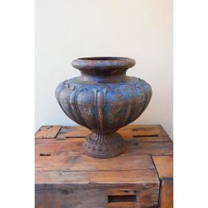19th Century French Planter In Cast Iron, Probably From Val d'Osne