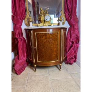 Louis XVI Period Three Door Half Moon Chestof Drawers