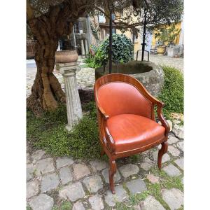 Office Armchair Restoration Period Solid Mahogany