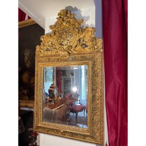 Small Regence Period Golden Wood Mirror