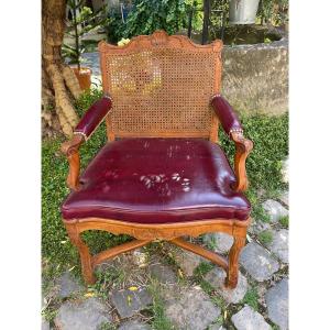 Superb Cabinet Armchair Louis XIV Period Regency Beech