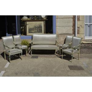 Painted Wood Directoire-style Salon - 19th Century
