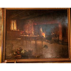 Oil On Canvas,  Early 20th C. Signed M. Decamp