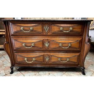 Regency Commode Called “mazarine” In Walnut
