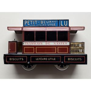 Lu / Lefèvre-utile - Tramway - Rare Lithographed Tin Box