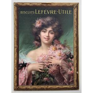 Lithographed Sign - Delphin Enjolras / Lu, Lefèvre-utile