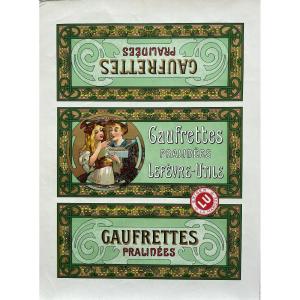 Mucha - Chromolithograph - Biscuit Tin Design For “lefèvre-utile”