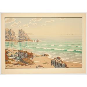 Henri Rivière - Lithograph - The Sea