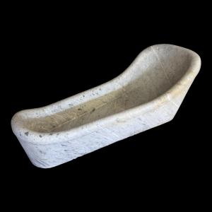 Large Carrara Marble Basin, 18th Century