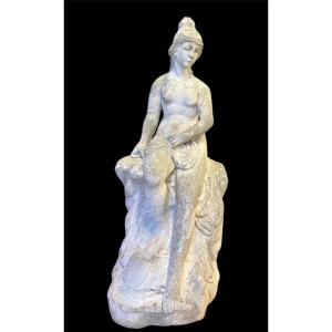Large Marble Sculpture Depicting Venus At Her Bath, Late 19th Century