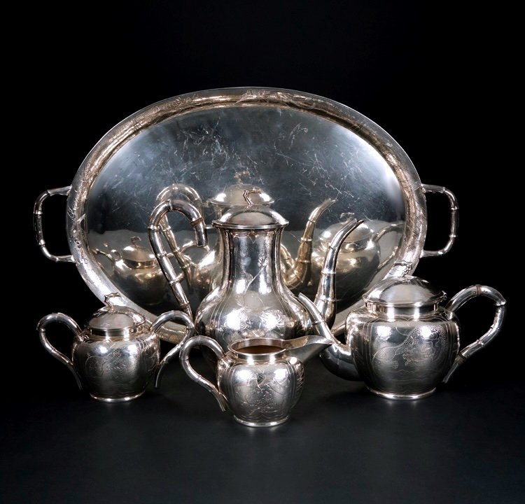 Servizio da Tea in argento Giappone 