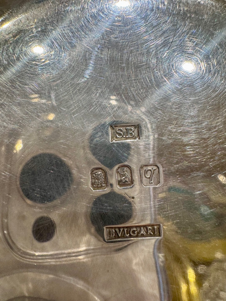 meravigliosa e rara importante ciotola in argento finemente la orata a mano a martello ,  titol-photo-4