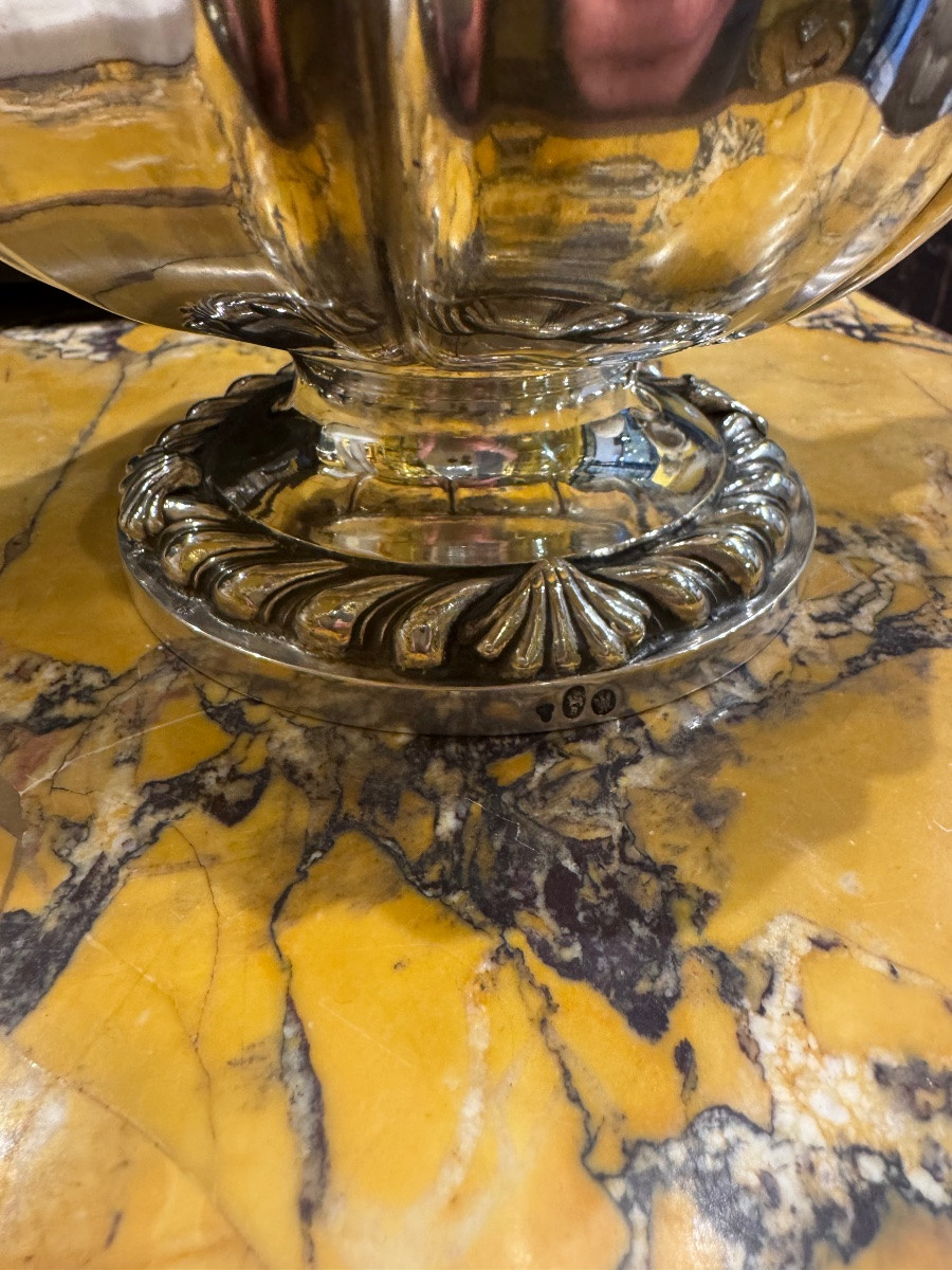 Antica Caraffa in argento massiccio , della Citta di Torino , con punzoni del Toro , Croce Maur-photo-8