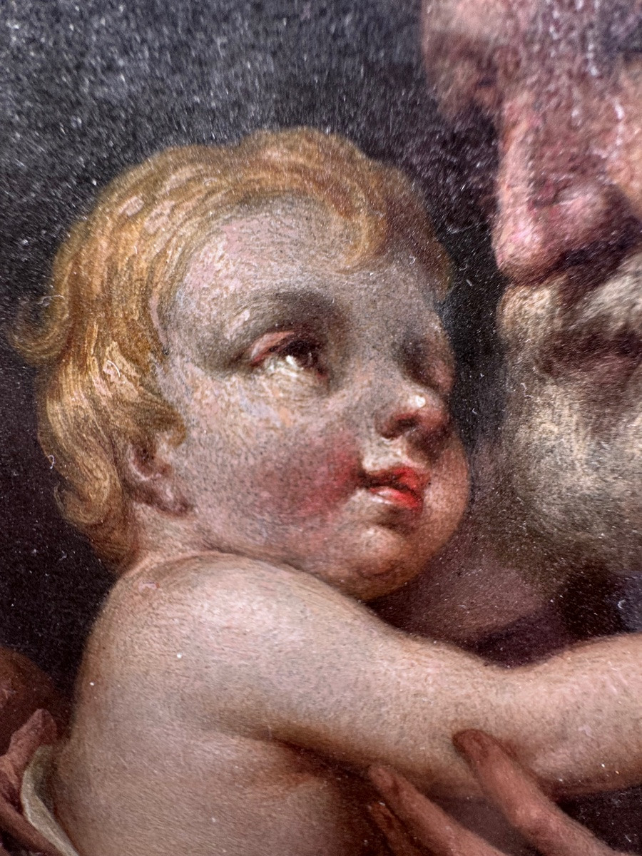 Antico dipinto di grande qualita’ del 1600 di scuola Bolognese attribuito al grande Maestro FRA-photo-2