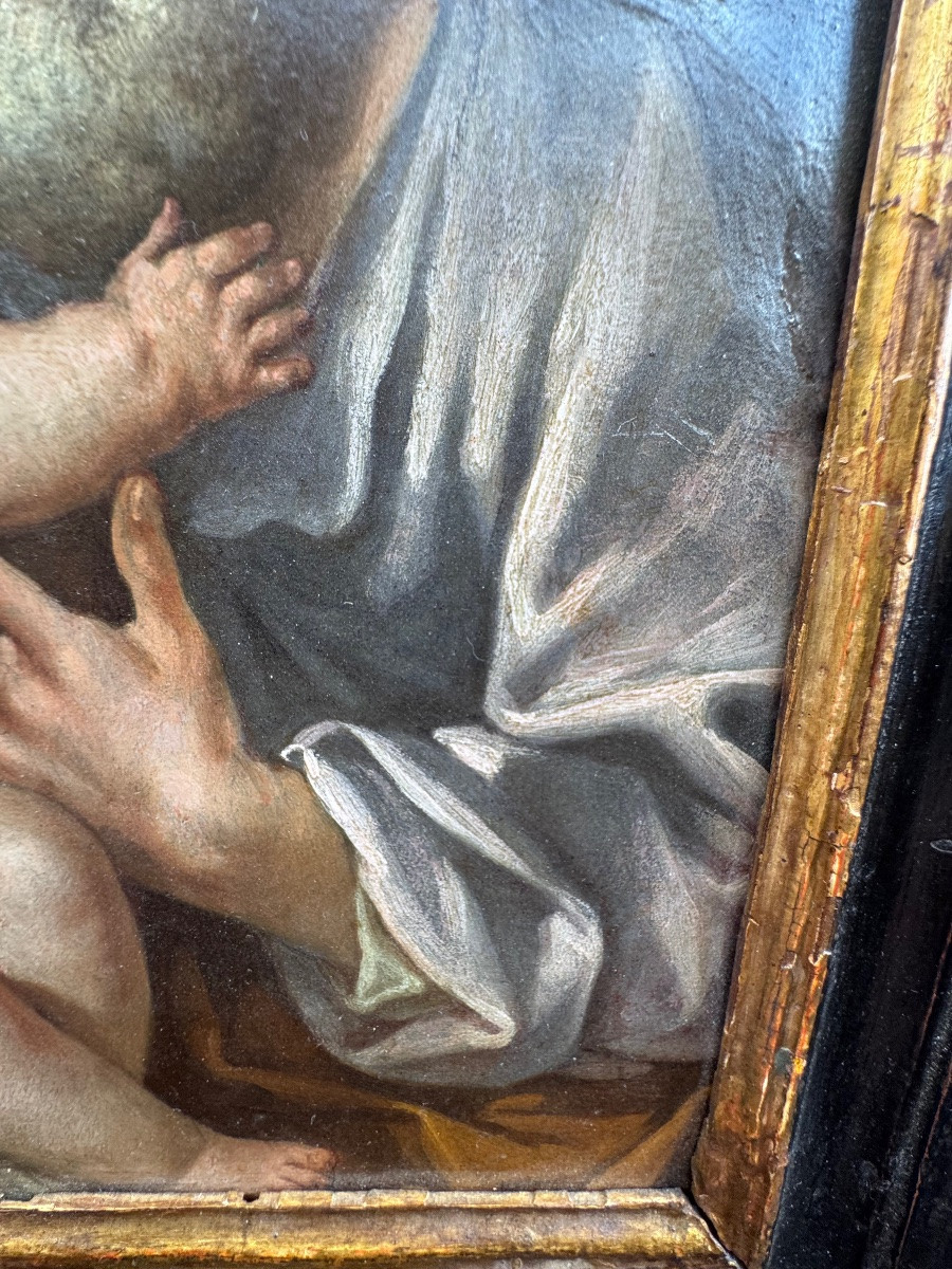Antico dipinto di grande qualita’ del 1600 di scuola Bolognese attribuito al grande Maestro FRA-photo-5