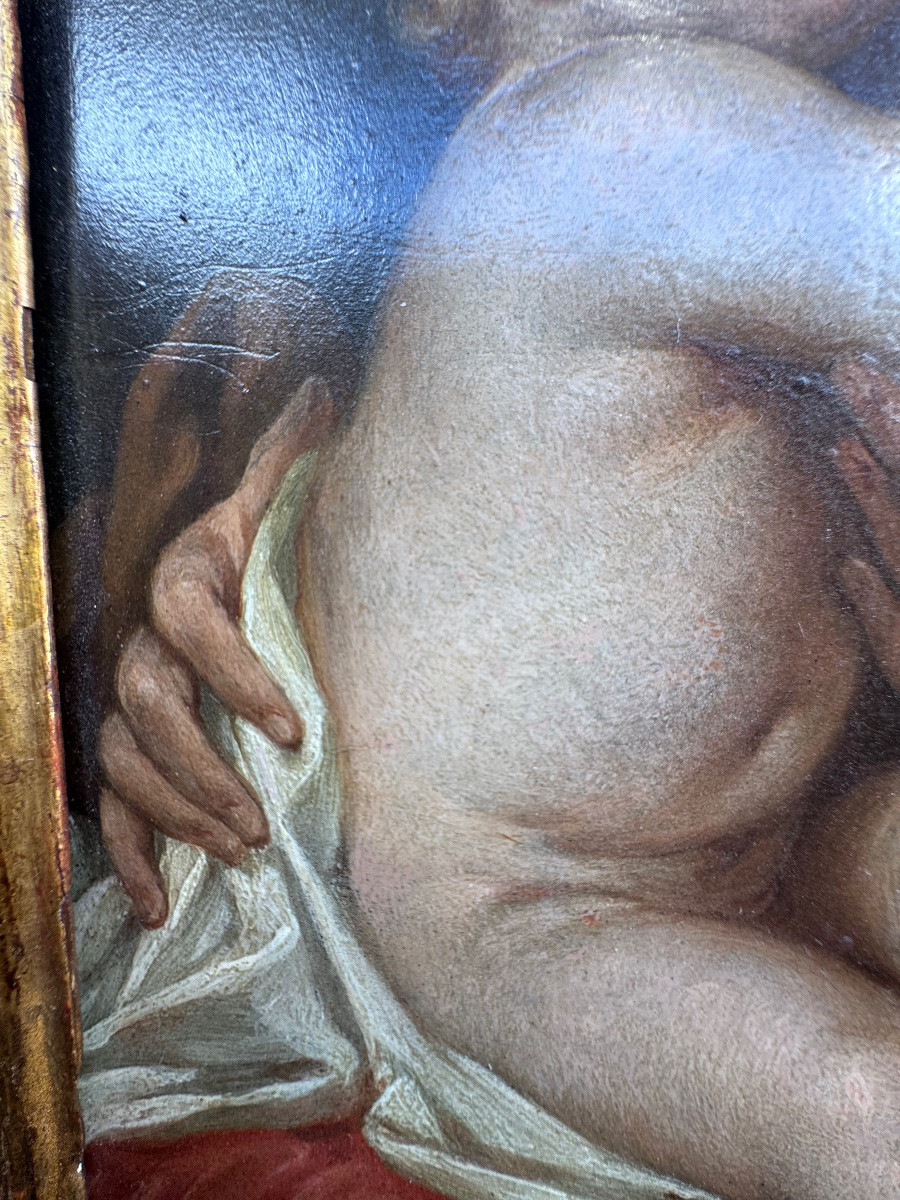 Antico dipinto di grande qualita’ del 1600 di scuola Bolognese attribuito al grande Maestro FRA-photo-6