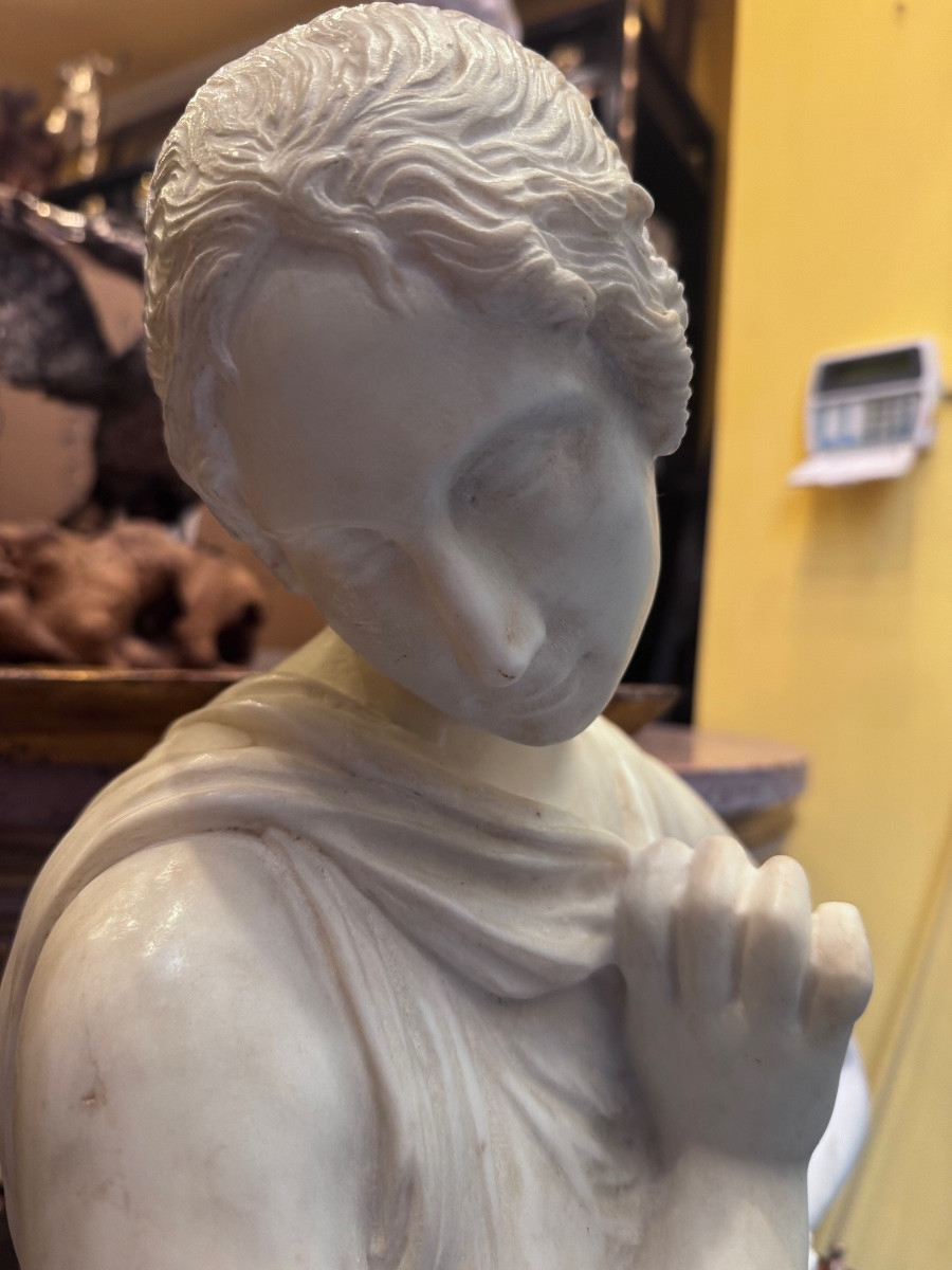 coppia di grandi sculture femminili raffiguranti 2 Vestali danzanti , da Canova , della seconda-photo-3