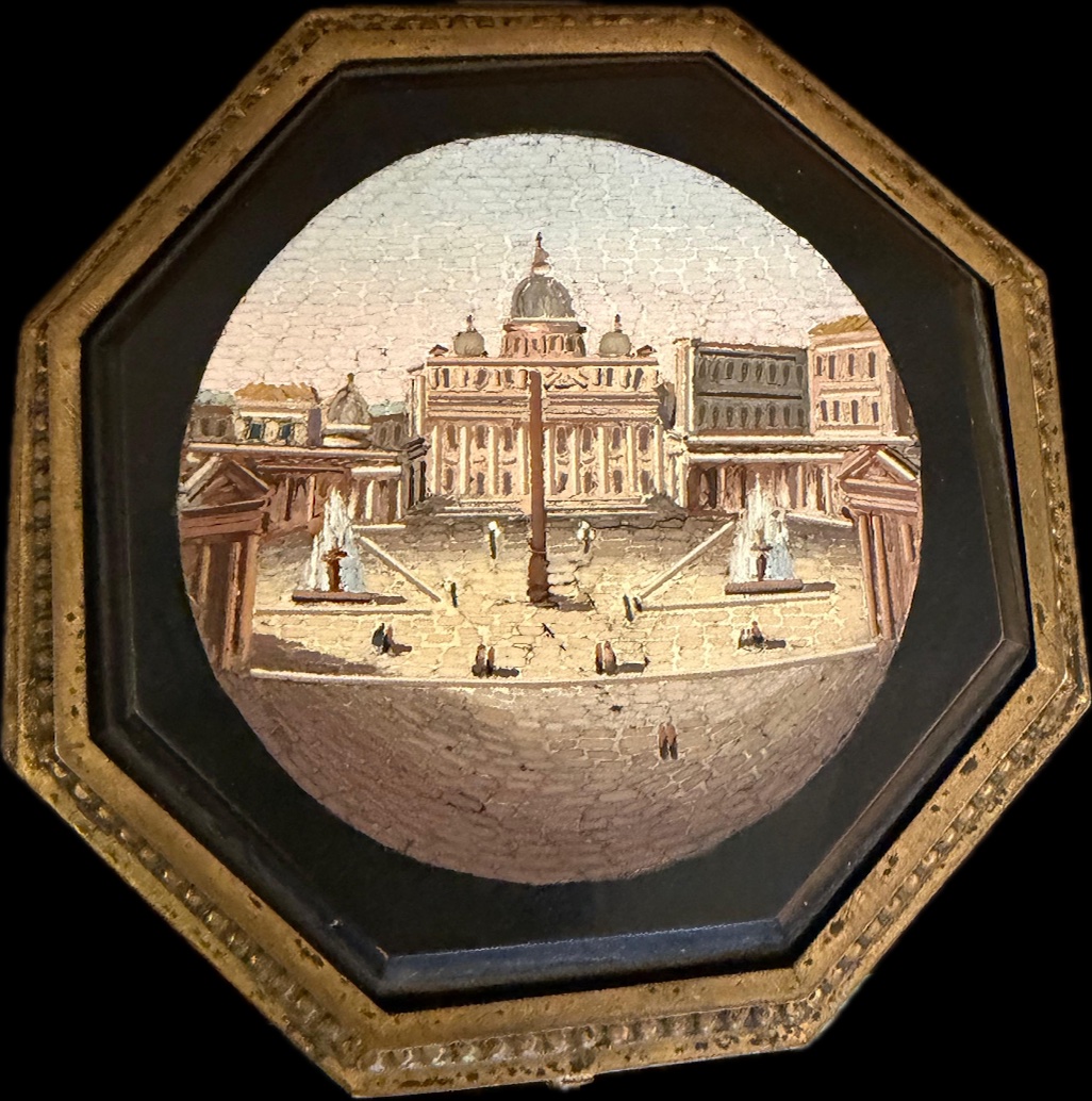 Descrizione SCATOLa PORTAGIOIE, ROMA, FINE SECOLO XIX 1850/60 ca  di forma esagonale in metallo-photo-2