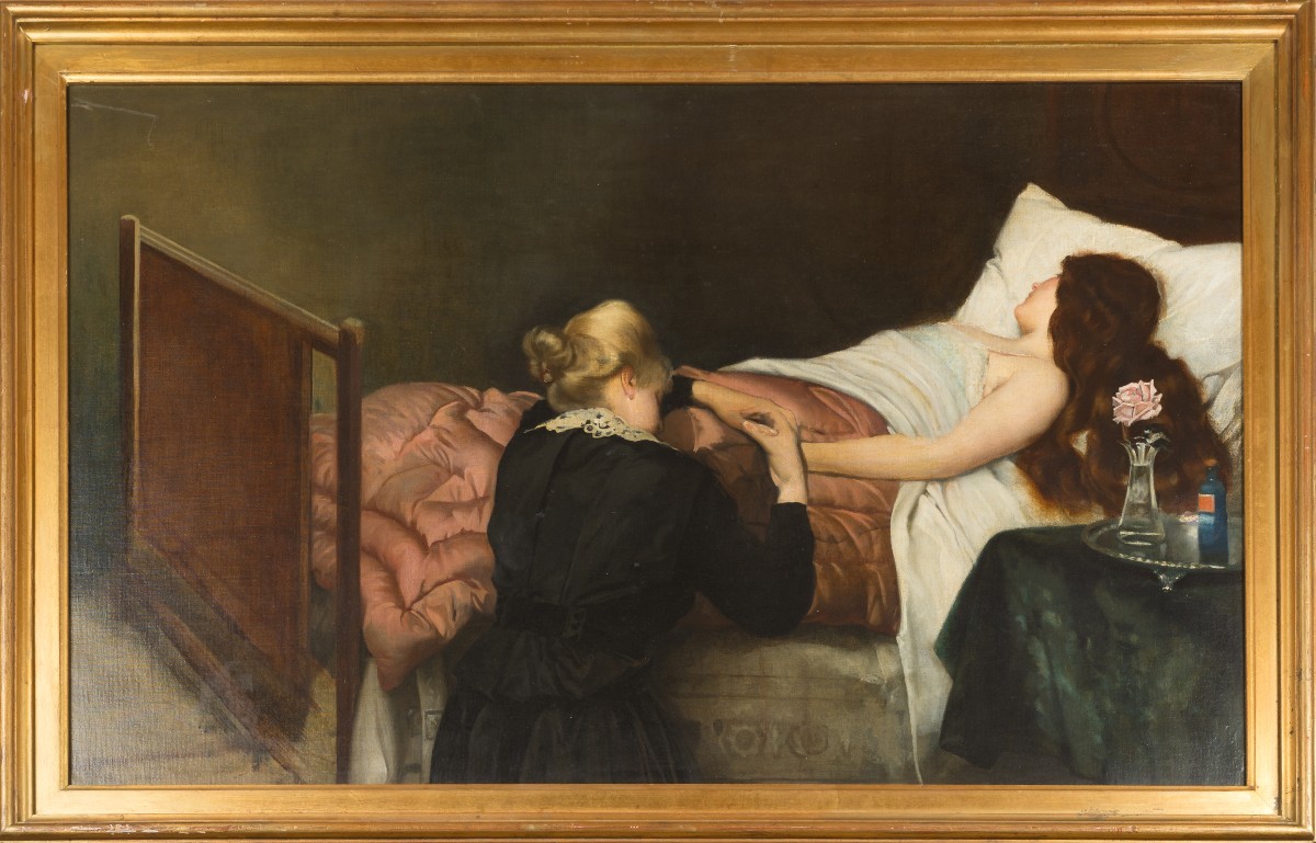 La giovane morta – Circolo di Gabriel von Max (c. 1880–1900)