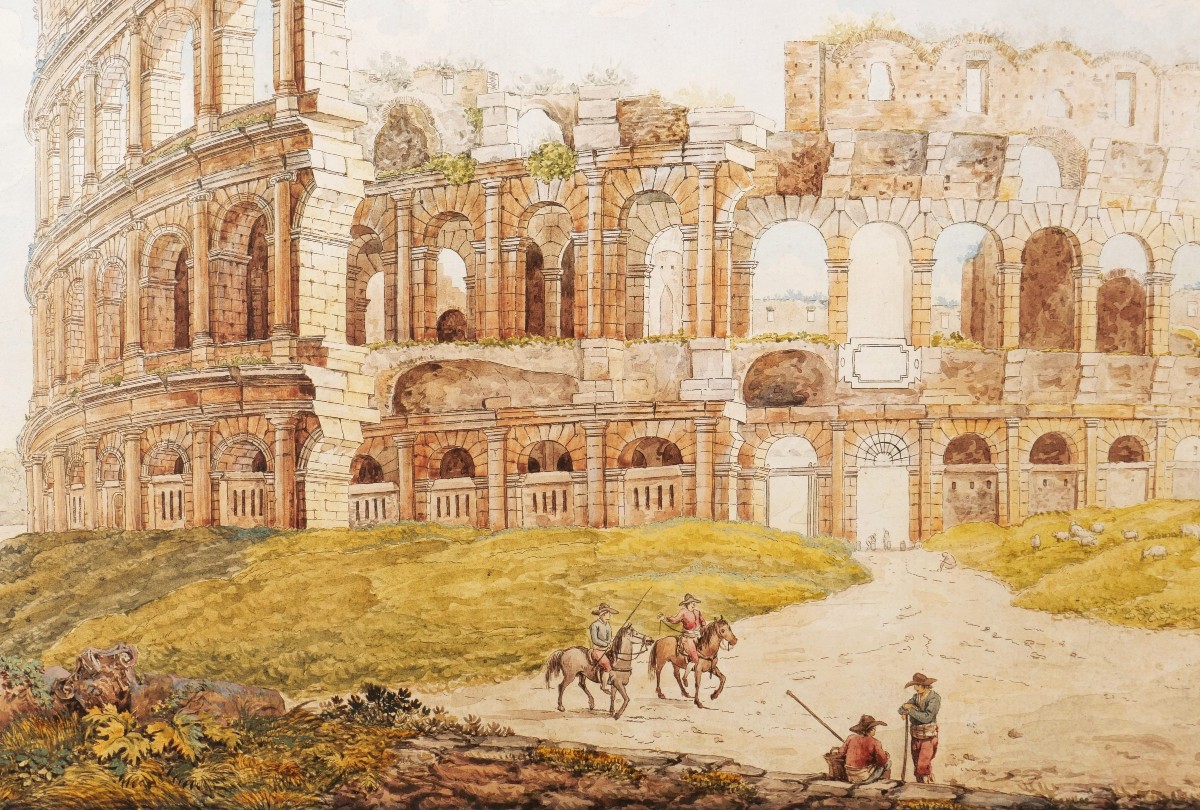 Veduta del Colosseo - Franz Kaisermann (Yverdon, 1765 – Roma, 1833)-photo-4