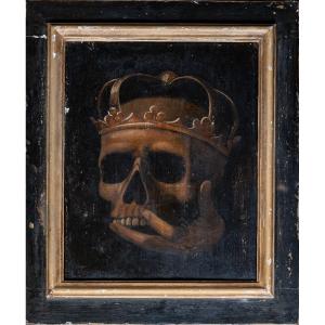 Memento Mori con teschio coronato – Italia, fine XIX / inizi XX secolo