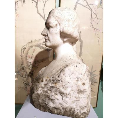 Marble Man Bust Early 19th