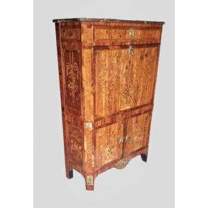 Louis XVI Period Flap Secretary Stamped G.kemp