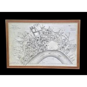 Old Map Of The City Of Bordeaux In 1775