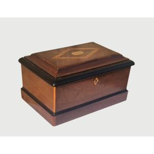 Louis XIII Casket, Late 18th Century, Solid Mahogany