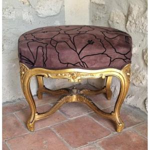 19th Century Gilded Wooden Stool