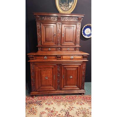Buffet Time XVIII. "renaissance" Style Walnut Massif