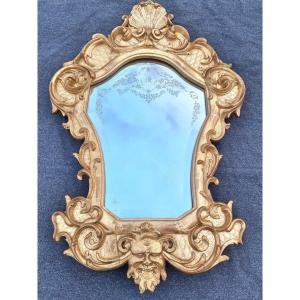 Miroir XIXème  (  baroque Italien" ) d'époque NAPOLEON III  " 