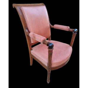 Period "consulat" Armchair In Mahogany, Stamped "jacob . D ( 1803-1813 ) J.d. )