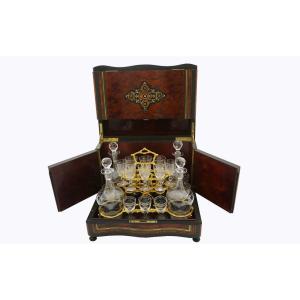 Charles X Liquor Cellar, Crystal And Marquetry