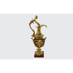 Ewer In Gilt Bronze And Marble, Napoleon III