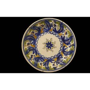 Dish, 18th Century Earthenware, Diameter 31 Cm