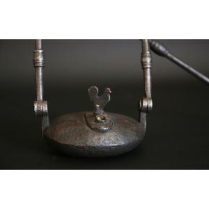17th Century Oil Lamp, Iron