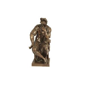 Bronze, Laurent De Medici After Michelangelo, Barbedienne Cast Iron (54 Cm)