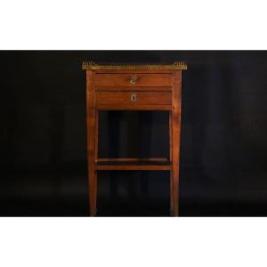 Louis XVI Pedestal Table, Marble, 18th Century