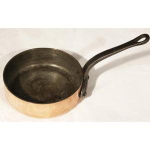 Small Copper Frying Pan, (heavy And Thick) 18cm